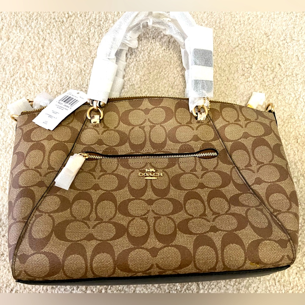 NWT Coach Logo Canvas and Leather Bag